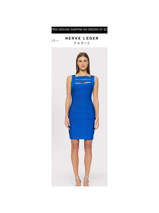 Herve Leger Dresses & Skirts - Women's Herve Leger Bandage Mini Dress Blue Size L was $799!!
